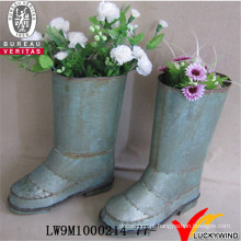 Sapato forma jardim metal plantador flower pot